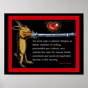 Poster Controlo de armas - Charles B. Rangel Citação