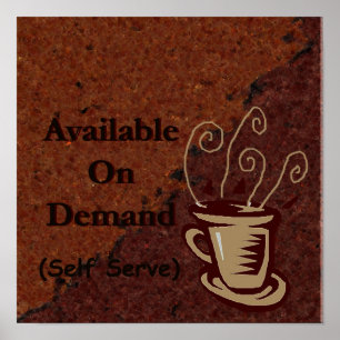 Póster contudo um outro sinal do café personalizar