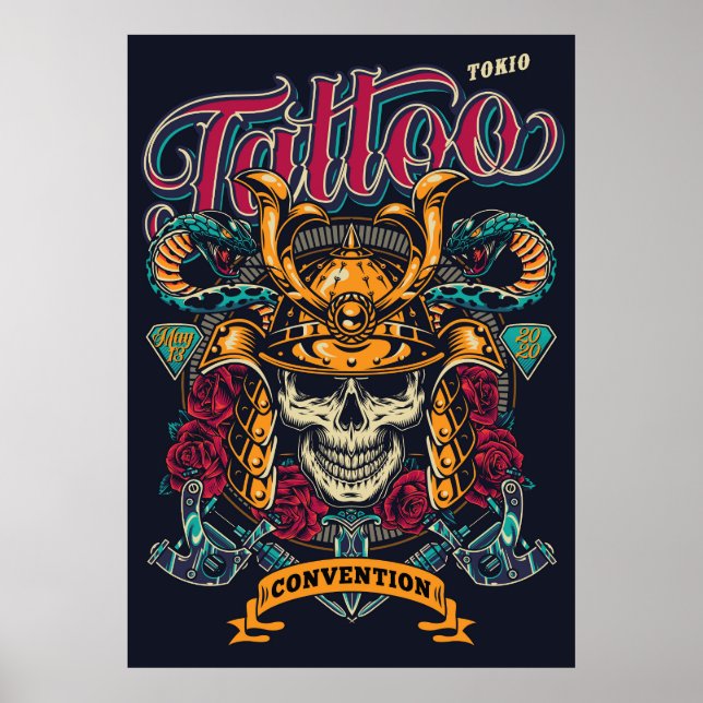 Poster Convenção de Tatuagem de Tokio (Frente)