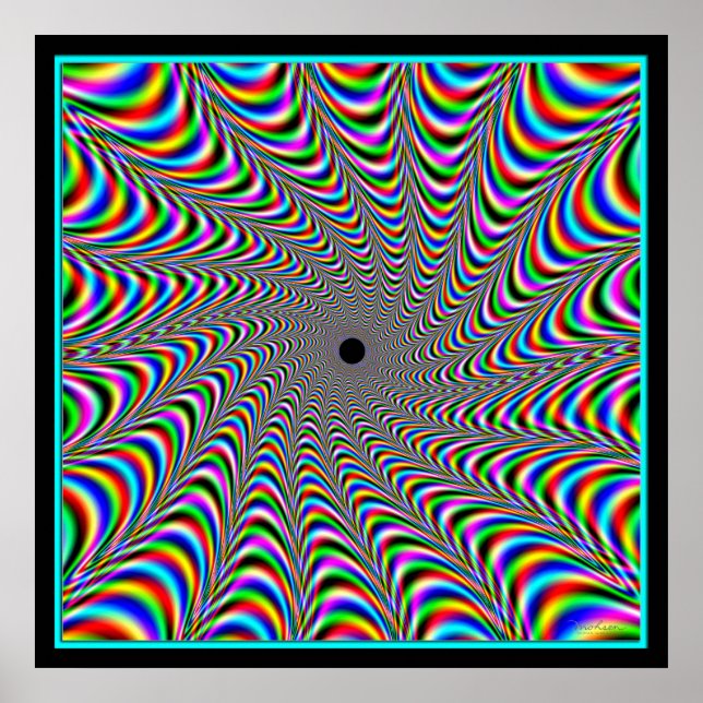 Póster Convergência de Cores de Vibração (Frente)