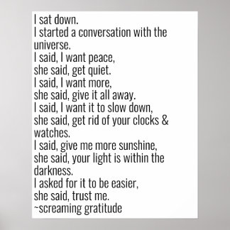 Poster Conversa com o Universo