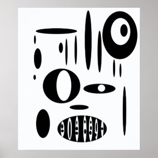 Poster Conversação do Cirkel Preto e Branco