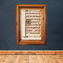 Poster Conversão do Manuscrito de Paul Medieval do santo