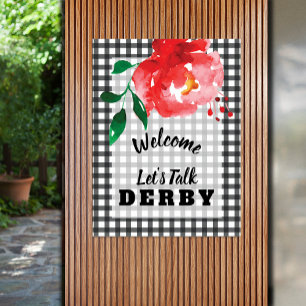 Poster Converse Derby comigo Rosa vermelha em Gingham Wel