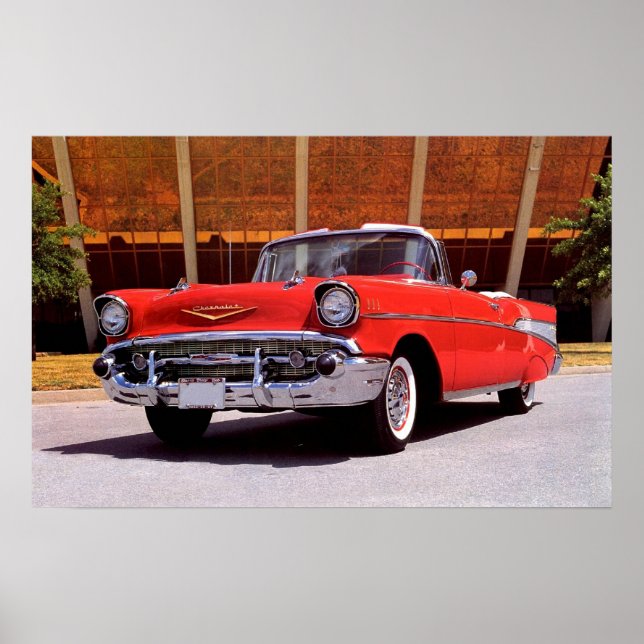 Póster Conversível Chevrolet Bel-Air 1957 (Frente)