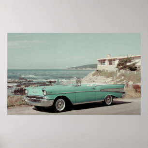 Poster Convertible 1957 do Bel Air de Chevrolet