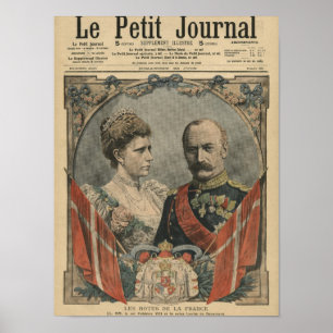Poster Convidados de France, rei Frederick VIII e rainha