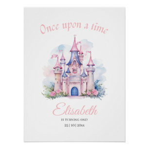 Póster Convite de aniversário de princesa, Pequena Prince