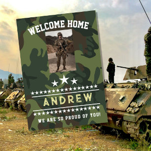 Poster Convite de Boas-Vindas Militar em Casa – Guarda Na
