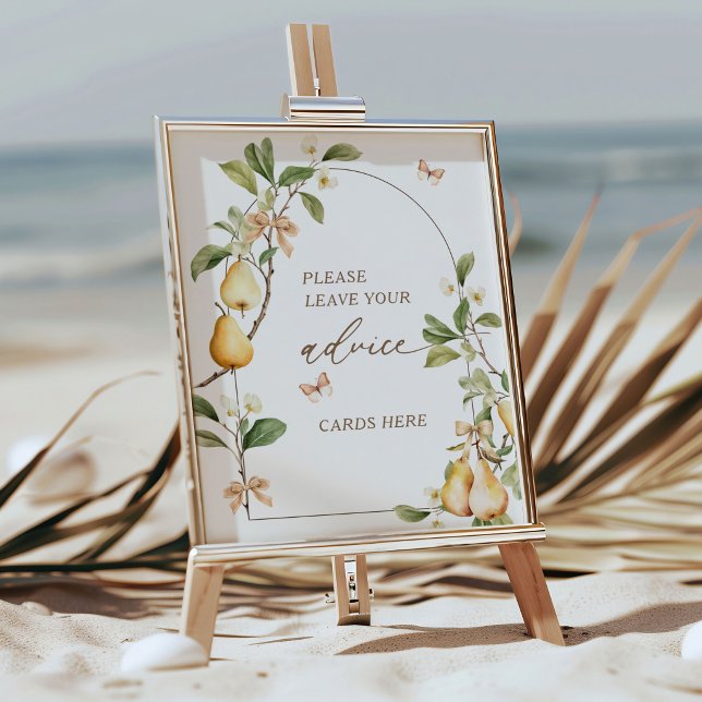 Poster Convite de Chá de Noiva Pérola Perfeita Par Floral (Criador carregado)