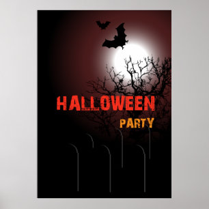 Póster Convite de festa Halloween