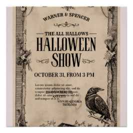 Póster Convite de Halloween Vintage
