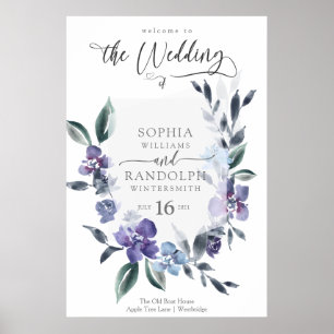 Poster Convite Para Casamento De Jardins Florais Dusty,