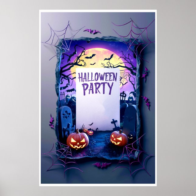 Poster Convite para Vazios de Halloween (Frente)
