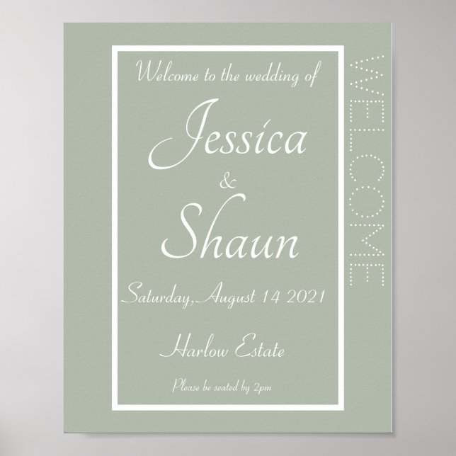 Poster Convite Simples Moderno Cartaz Sage (Frente)
