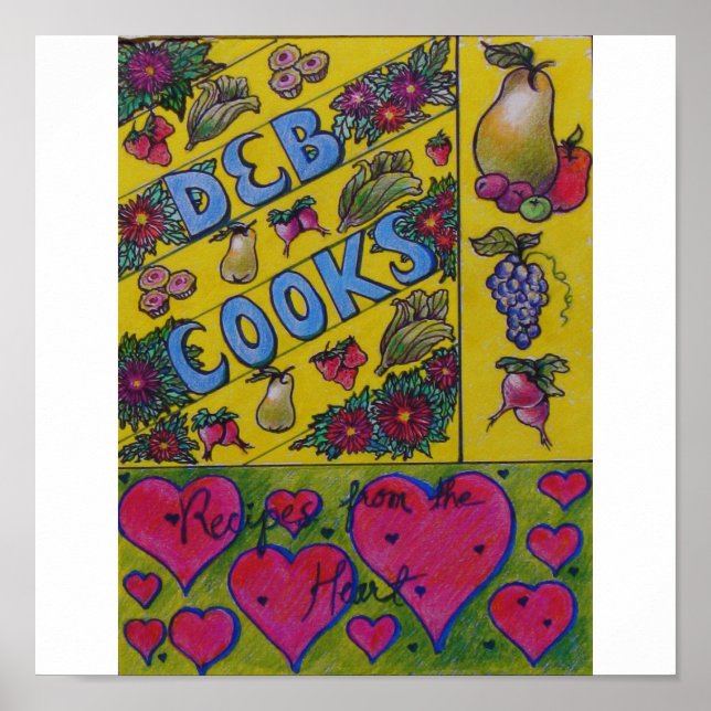 Póster Cookbook Cobrir Art - Deb Cooks (Frente)