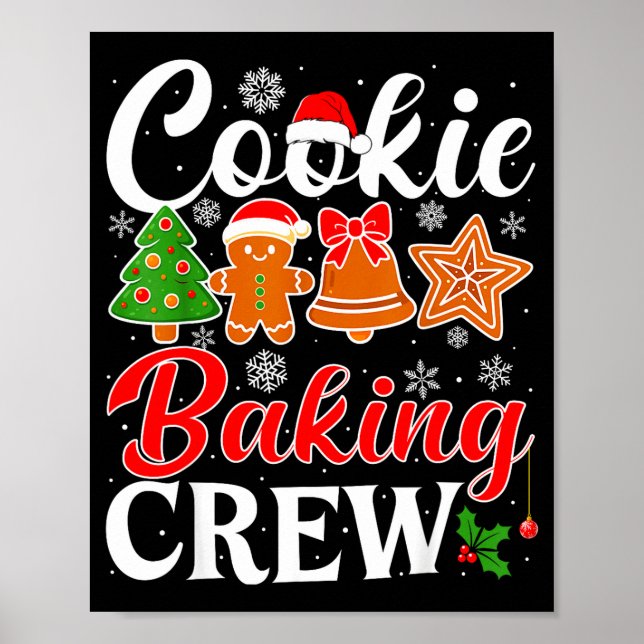 Poster Cookie Baking Crew Gingerbread Xmas Holiday Cookie (Frente)