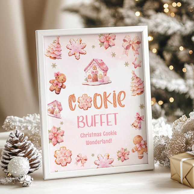 Poster Cookie Buffet Pequeno Cookie Aniversário de Natal (Criador carregado)