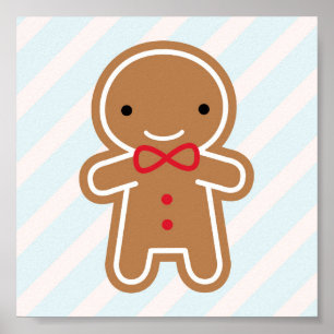 Poster Cookie Cute Kawaii Gingerpão Man
