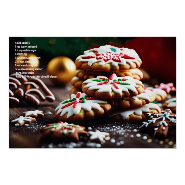 Póster Cookie de Natal (Frente)