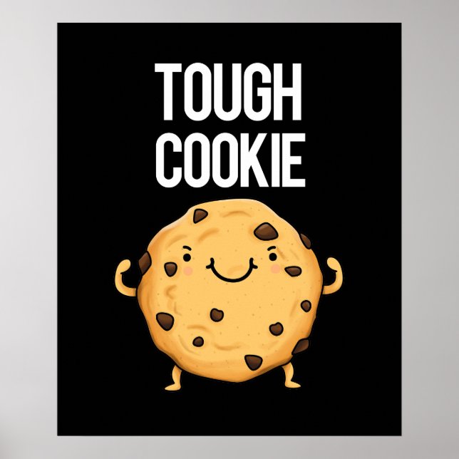 Poster Cookie Engraçado Cookie Pun Dark BG (Frente)