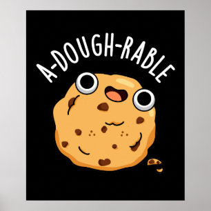 Poster Cookie Engraçado, de massa doce Escuro BG