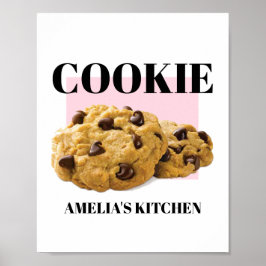 Poster Cookie Poster, Kitchen Wall Art, Bakery Art Impres