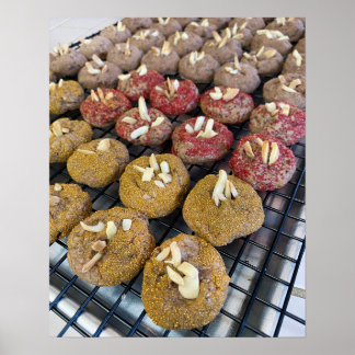 Poster Cookies de amêndoas de chocolate
