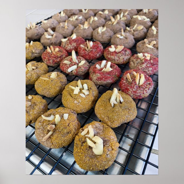 Poster Cookies de amêndoas de chocolate (Frente)