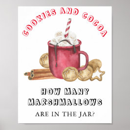 Poster Cookies e cacau Adivinhem quantos MARSHMALLOWS
