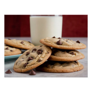 Póster Cookies e Leite