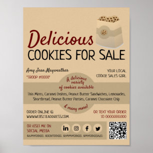 Poster Cookies em Saco, Cookie Sales Fundraising