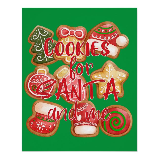 Póster Cookies Para Papais noeis E Para Mim - Natal (Frente)