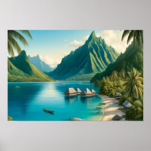 Poster Cook's Bay, Moorea, Polinésia Francesa