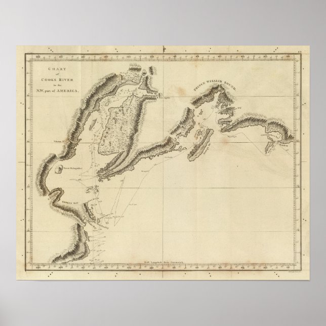 Póster Cooks River (Alasca) (Frente)