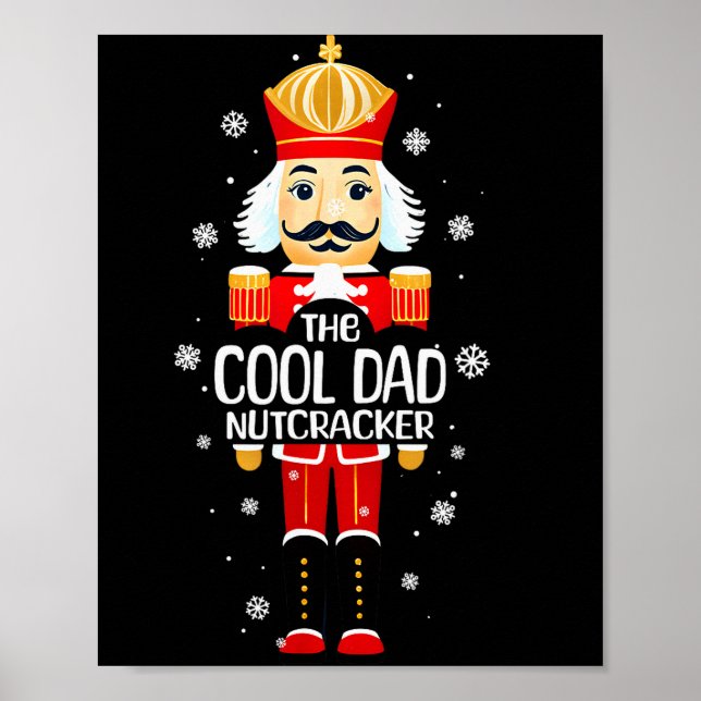 Poster Cool Dad Nutcracker Funny Christmas Family Matchin (Frente)