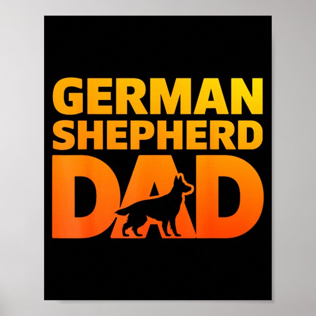Poster Cool German Shepherd Design For Men Boys Dog Lover (Frente)