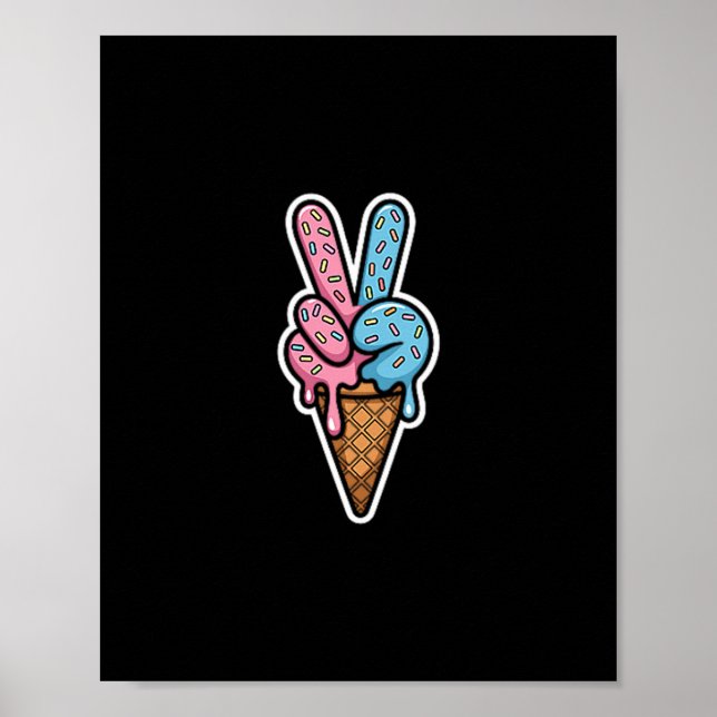 Poster Cool Meme Six Seven 67 Ice Cream Sport Drip  (Frente)