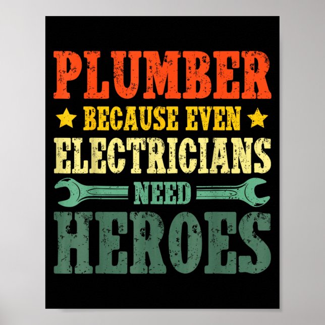 Poster Cool Plumber Costume For Men Women Plumbing Tool P (Frente)