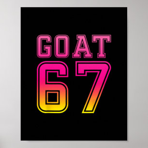 Poster Cool Six Seven 6 7 Sorvete Cabra 67 Meme Rizz Dive