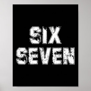 Poster Cool Six Seven Número Geração Alpha Gíria 6 7 Tend