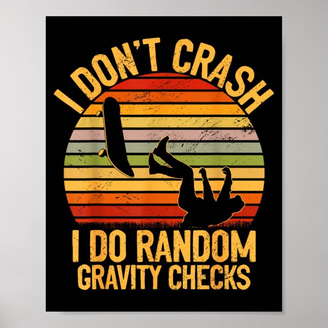 Poster Cool Skateboarding Lover Men Women Kids Skater Ska (Frente)