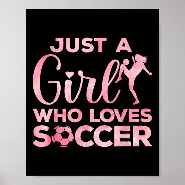 Poster Cool Soccer Art For Women Teen Girls Goalie Soccer (Frente)