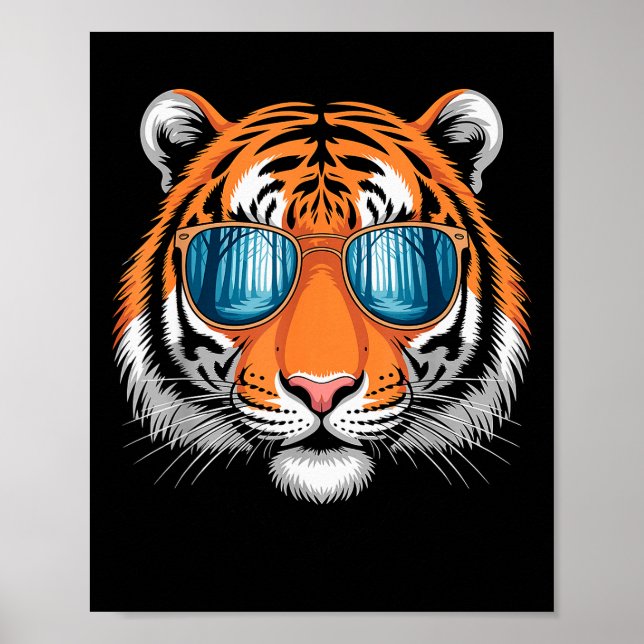 Poster Cool Tiger Costume For Men Women Kids Pattern Tige (Frente)