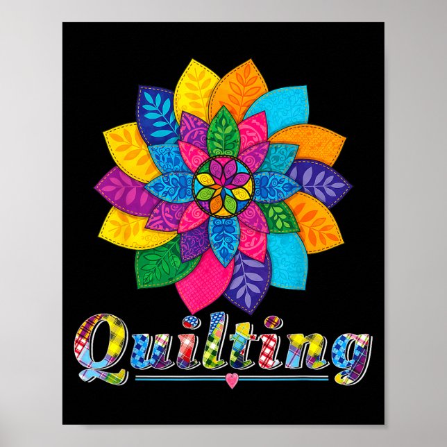 Poster Cool Women Quilting Sewing Love Quilt Patterns Qui (Frente)