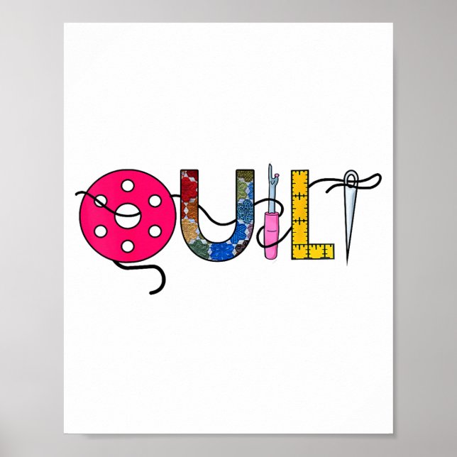 Poster Cool Womens Quilt Quilting Sewing Hobby Crafter Gi (Frente)