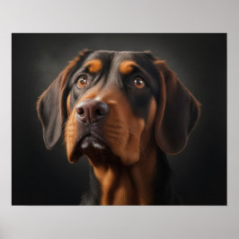 Poster Coonhound Dog