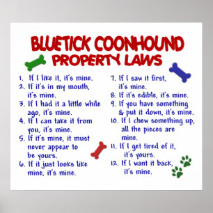 POSTER COONHOUND PL2 DE BLUETICK