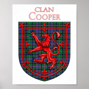 Poster Cooper Tartan Scottish Xadrez Lion Rampant