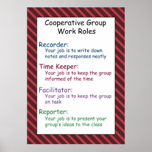 Poster cooperativo das regras de trabalho do grupo